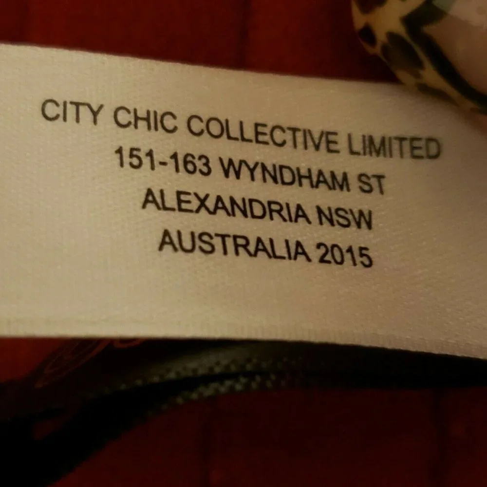 City Chic Clementine Lace Garter Belt in Red XS/14 - Picture 11 of 12